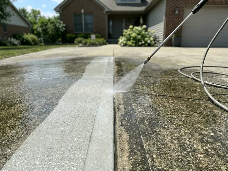 Pressure washing work.